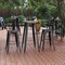 Flash Furniture 23.75 RD Bar Top Table Brown Poly Top/Black Frame JJ-T14623H-60-BRBK-GG - alternate 1